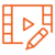 pictogramme orange - sous-titrage videos - abalis traduction