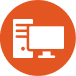 pictogramme logiciels informatique orange